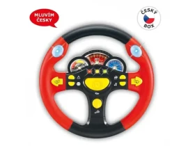 MaDe 87784 - zvukový volant červená česky mluvící