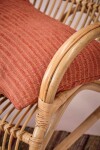 Ib Laursen Bavlněný povlak na polštář Rust Stripe 40 × 60 cm, oranžová barva, textil