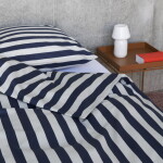 HAY Povlečení na peřinu Été Midnight Blue/Light Grey 140 × 200 cm, modrá barva, textil