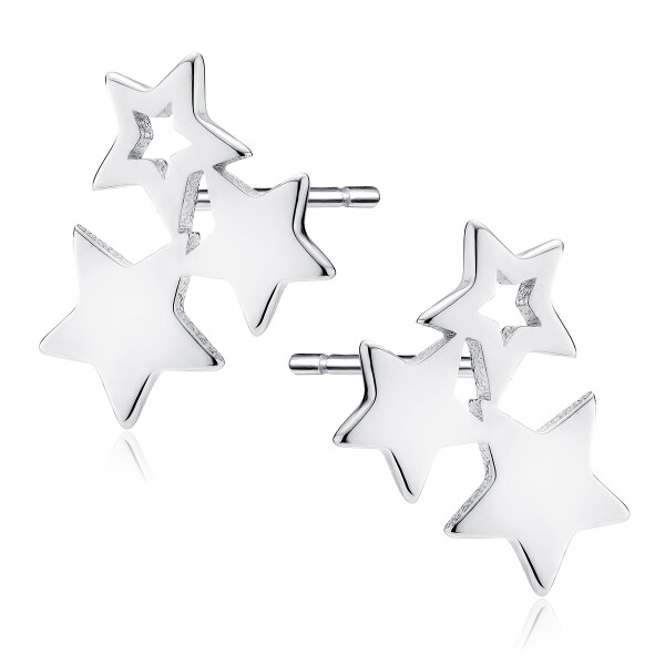 LUNICA Stříbrné náušnice HVĚZDIČKY 0999