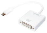 LogiLink USB-C na DVI bílá / Adaptér / USB 3.1 Gen1 / Full HD 1080p / 0,14 m (UA0245A)