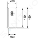 FRANKE - Box Dřez BXX 210/110-16, 200x450 mm, nerez 127.0371.512