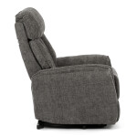 Polohovací křeslo, elektrické kabelové ovládání, šedá, látka, TV-H9727 GREY2