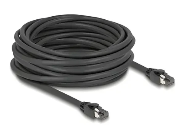 Delock RJ45 Cat.8.1 S/FTP černý 10 m / Síťový kabel / 40 Gbps / LSZH (80237)