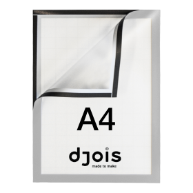 Djois samolepicí rámeček s kapsou - Magneto PRO, A4, PP, šedá, 5 ks