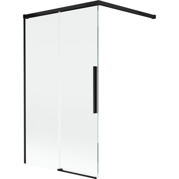 MEXEN/S - Rox vanová zástěna 2-křídlová posuvná 100 x 150, transparent, černá 8C9-100-003-70-00