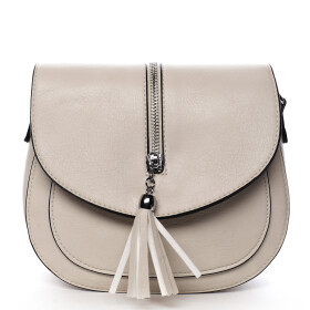 Stylová crossbody kabelka s třásněmi Federica, béžová