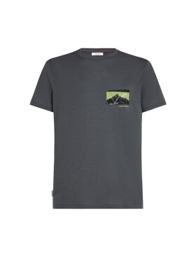 ICEBREAKER Mens 150 Tech Lite SS Tee Infographic, Obsidian (vzorek) velikost: M