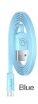 USAMS SJ201 Flat datový kabel microUSB 2A 1.2m modrá (6958444955278)