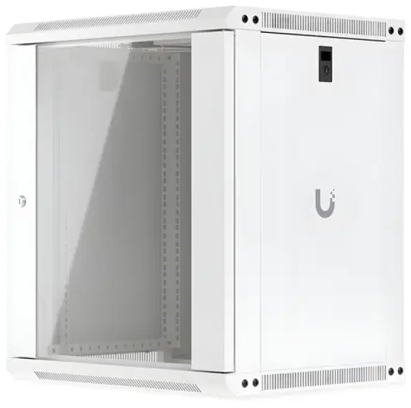 Ubiquiti UniFi Rack Cabinet Wall 450 Glass / Nástěnný rozváděč / 12U / ventilátory / prosklené dveře (UACC-Rack-12U-Wall-450-G)