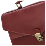 Luxusní kožená aktovka Delami Vera Pelle Belinda, vínová