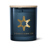 SKANDINAVISK Vonná svíčka ve skle STJÄRNA Gold (hvězda) 65 g – speciální edice, modrá barva, sklo