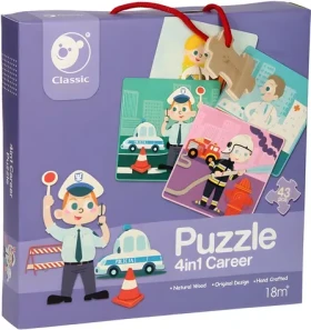 CLASSIC WORLD Dřevěné puzzle Povolání 4v1