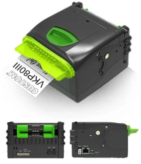 Custom VKP80III / kiosková termotiskárna / 58-80mm / 203dpi / USB / LAN / konektory z boku (915DX010100J00)
