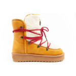 D.Franklin sněhule dámské zimní módní kožešina zateplené hořčice dámské 39