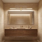 Koupelnové nástěnné LED svítidlo SWE045-1W 80 cm GOLD OSW-20145