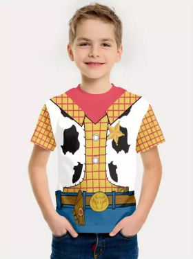 Ptakoviny.cz Dětské tričko kovboj potisk - vel. 7-10 let