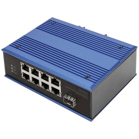 Digitus DN-651133 průmyslový ethernetový switch, 8 + 1 port, 10 / 100 MBit/s, funkce PoE
