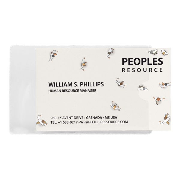 Djois samolepicí kapsa na vizitky, 60 x 95 mm, otevřená kratší str., 10 ks