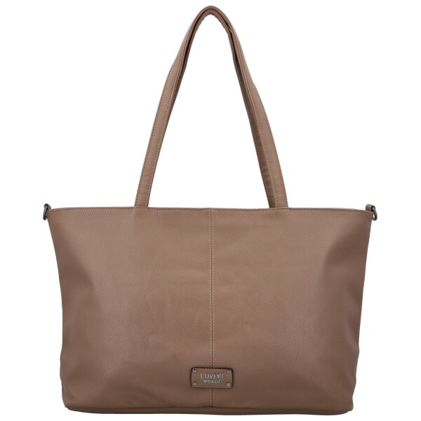 Trendy dámská koženková kabelka na rameno Coveri Longi, khaki