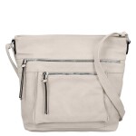 Trendy dámská koženková crossbody kabelka Zeta, krémová new
