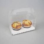 Cake Star Cake Star Plastový box na 2 ks cupcakes s vložkou (16 x 9,5 x 15,8 cm)