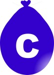 Balónek písmeno C modré balonky.cz Balónek písmeno C modré balonky.cz