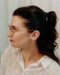 LUNICA Stříbrné náušnice MECHOVÝ ACHÁT 1031