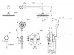IDEAL STANDARD - CeraFlex Sprchový set s baterií pod omítku, s tělesem, 3 proudy, průměr 20 cm, chrom BC447AA