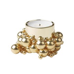 GEJST Magnetický svícen na čajovou svíčku Molekyl 1 – Brass, zlatá barva