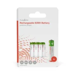 Nedis Dobíjecí Ni-MH baterie AAA 4 ks / 1.2 V DC / 700 mAh / Přednabité (BANM7HR034B)