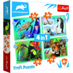 Trefl Puzzle Animal Planet: Záhadný svět zvířat 4v1 (35,48,54,70 dílků) - TOMI