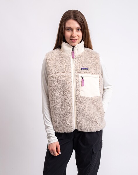 Patagonia W's Classic Retro-X Vest Natural w/Light Violet L
