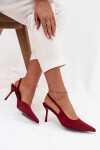 Podpatky s odkrytými patami Bordó Lenira 38