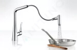 HANSGROHE - Metris Dřezová baterie s výsuvnou sprškou, chrom 14834000