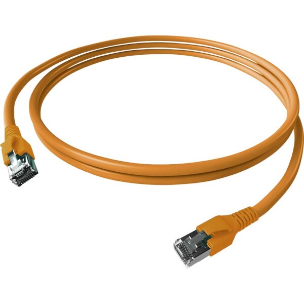 Easylan CP1KOBOBO0075 RJ45 síťové kabely, propojovací kabely CAT 6A S/FTP 7.50 m oranžová dvoužilový stíněný, bez halogenů, samozhášecí 1 ks