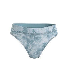 Dámské plavkové kalhotky KW0KW02124 0GY modrá Calvin Klein