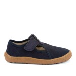 Chlapecké plátěné barefoot přezůvky CANVAS T-BAR DARK BLUE Froddo G1700439 - 35