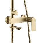 REA - Sprchový set STORM GOLD BRUSH REA-P9536
