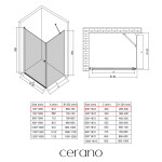 CERANO - Sprchový kout Antelo L/P - 6 mm - chrom, transparentní sklo - 70x30x190 - otočný CER-8050BD114