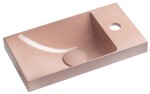 SAPHO - AGOS betonové umývátko 40x22cm, levé/pravé, růžová pololesk AS40021