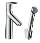 Hansgrohe - Umyvadlová baterie s výpustí Push-Open a ruční sprchou Bidette, chrom (72290000)