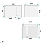 REA - Sada koupelnového nábytku s umyvadlem Tula 60cm Beige REA-M0034