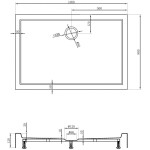 MEXEN - Flow+ sprchová vanička obdélníková 80 x 100, černá mat 46R708010H