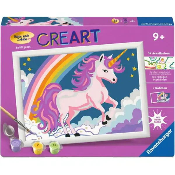 Ravensburger CreArt Růžový jednorožec – malování podle čísel