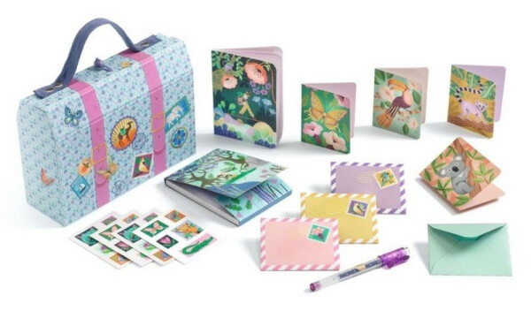 DJECO Kufřík dopisní sada Tinou modrý