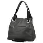 Trendy dámská koženková kabelka do ruky Einari, tmavě šedá