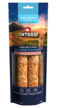 Ontario Protein losos / Žvýkací pamlsek / Velká rolka / 2 ks / 25,4 cm (214-856340)