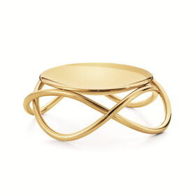 Georg Jensen Pozlacený svícen Glow, zlatá barva, kov