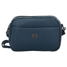 Trendy dámská koženková crossbody kabelka Karlita, tmavě modrá